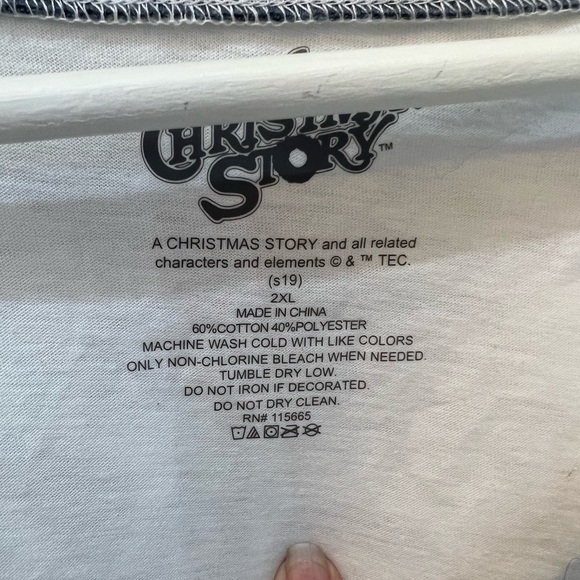 A CHRISTMAS STORY RAGLAN 3/4 SLEEVE HOLES NWT TOP SHIRT T TEE SHIRT HOLIDAYS 2XL - Picture 5 of 13